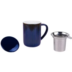 Tisanière en grès 470 mL bleu Tiao Table Passion