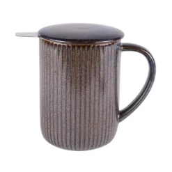 Tisanière en grès 470 mL noir Tiao Table Passion