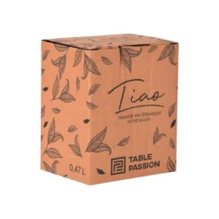 Tisanière en grès 470 mL noir Tiao Table Passion