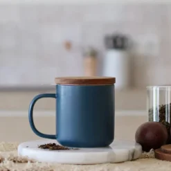 Tisanière en grès bleue 300 mL Juliet Ogo