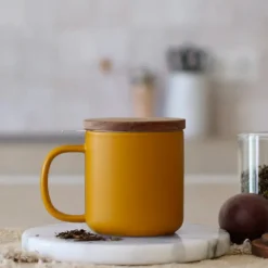 Tisanière en grès jaune 300 mL Juliet Ogo