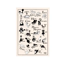 Torchon Abécédaire Chats 48x72cm