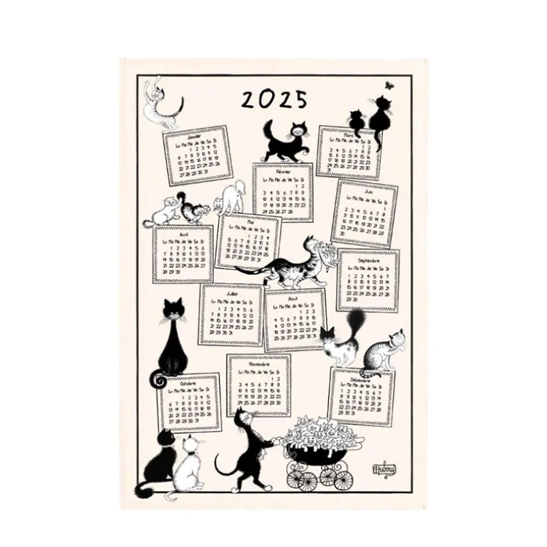 Torchon Dubout Calendrier 2025