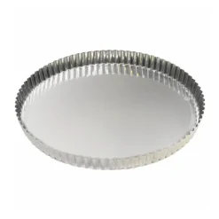 Tourtière cannelée fer blanc 32 cm Gobel