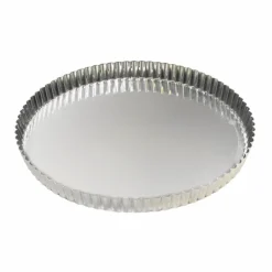 Tourtière cannelée fer blanc 28 cm Gobel