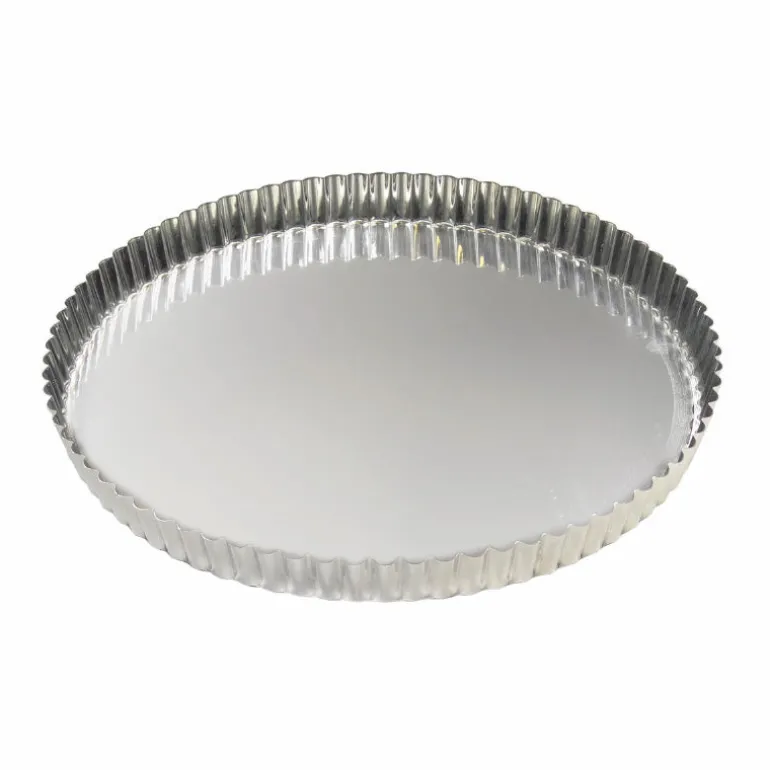 Tourtière cannelée fer blanc 28 cm Gobel