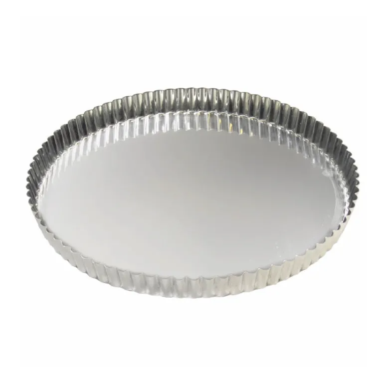 Tourtière cannelée fer blanc 32 cm Gobel