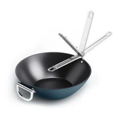 Wok antiadhésif 32cm bleu Space Joseph Joseph