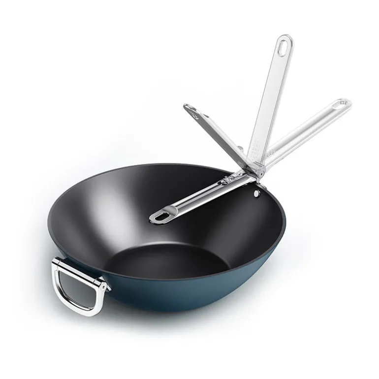Wok antiadhésif 32cm bleu Space Joseph Joseph